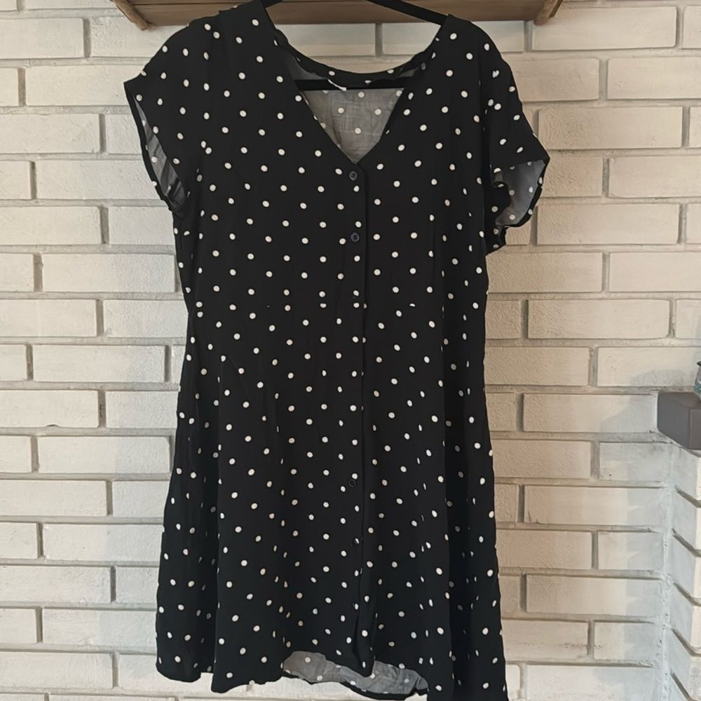 Abound Mini Polk a Dot Print Dress Medium